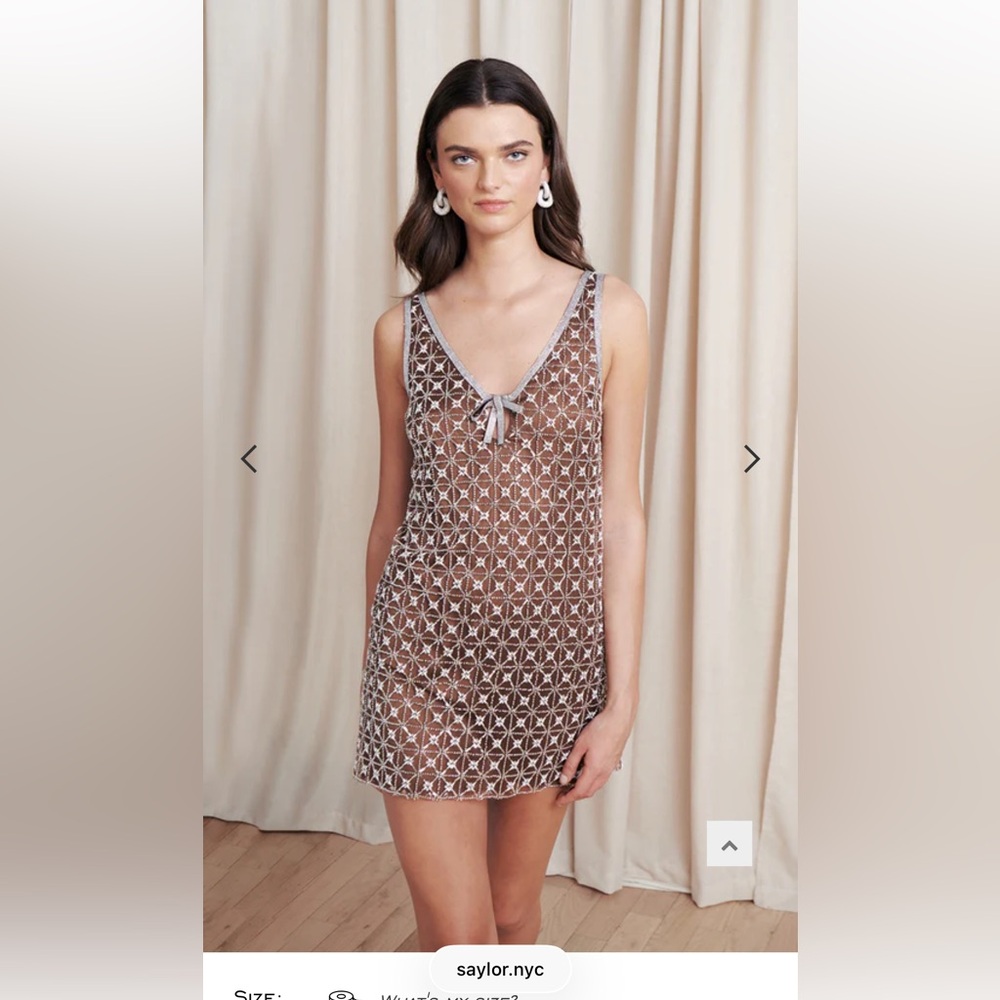 SAYLOR Silver and Black Geometric Dress
